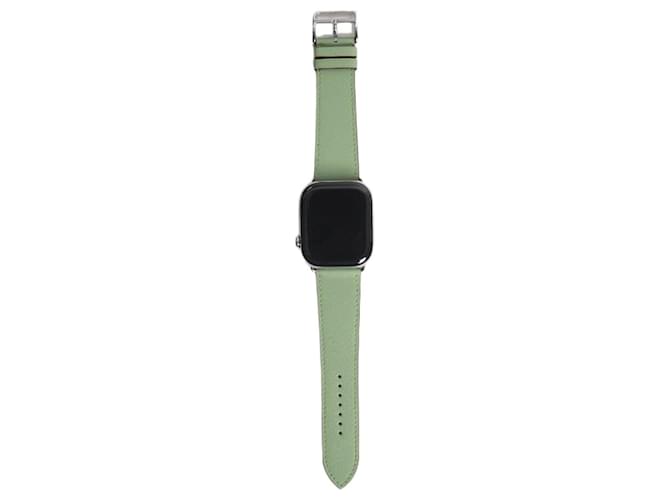 Hermès silver Apple watch Green 