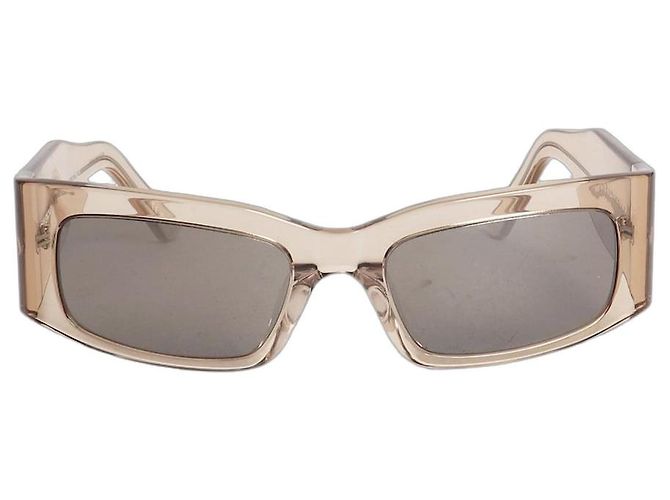 Balenciaga Brown transparent rectangle sunglasses