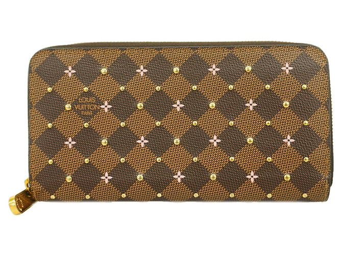 Cartera Zippy Damier Studded Louis Vuitton Rosa Damier ebene