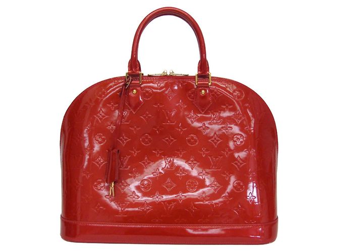 Sac à main Louis Vuitton Monogram Vernis Alma GM Rouge
