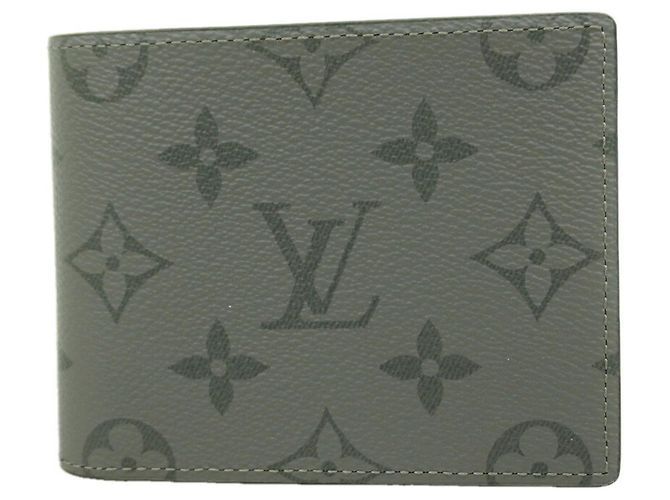 Slender Portafoglio Bill Louis Vuitton Monogram Eclipse Reverse Marrone