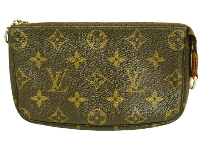 Louis Vuitton Monogram Mini Pochette Accessoires M58009 Castaño