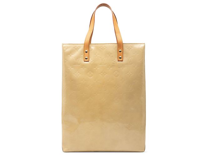Louis Vuitton Beige Monogram Vernis Reade MM