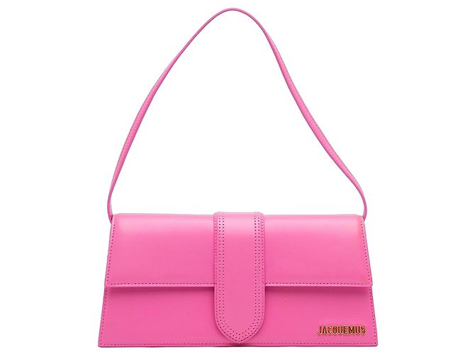Jacquemus Bolsa Le Bambino Long de couro rosa