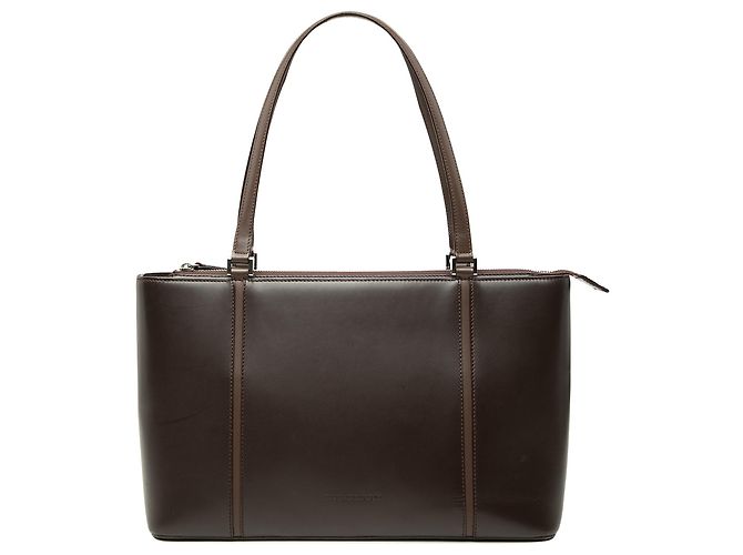 Tote in pelle marrone Burberry Marrone scuro
