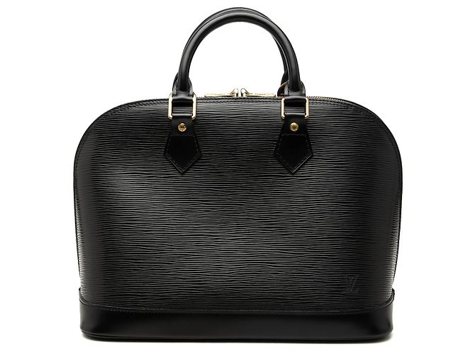 Louis Vuitton Alma PM em couro Epi preto
