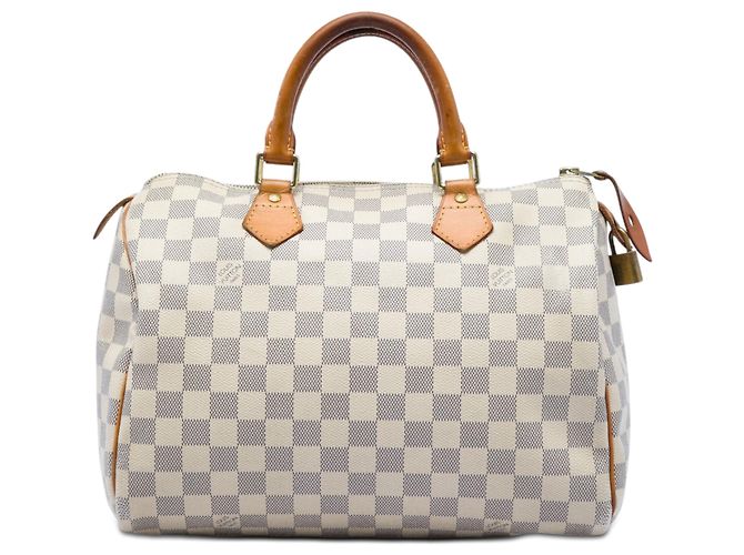 Louis Vuitton White Damier Azur Speedy 30