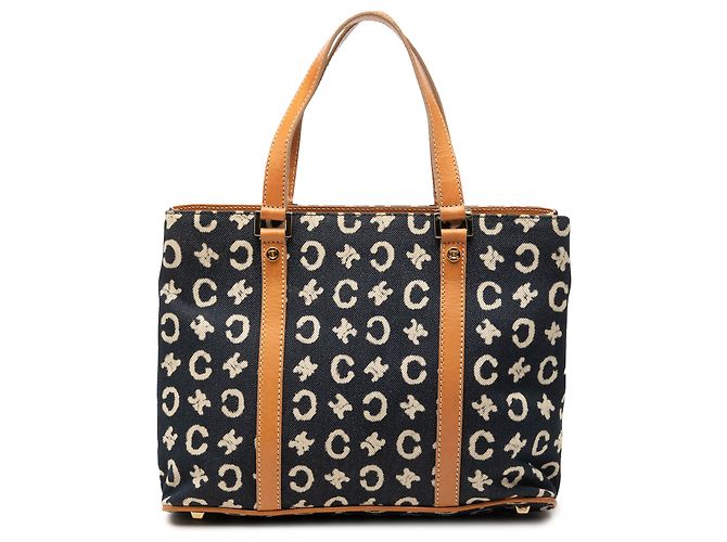 Céline Celine Blue C Macadam Denim Handtasche Blau Marineblau