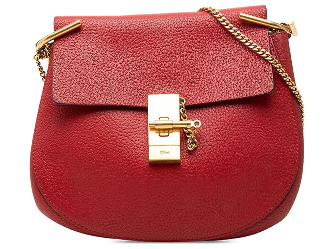 Chloé Borsa a tracolla Drew in pelle rossa, piccola Rosso
