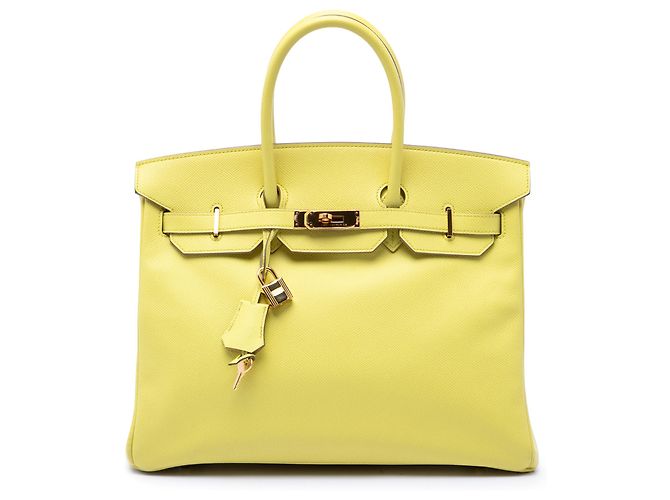 Hermès Yellow Epsom Birkin Retourne 35 Amarelo