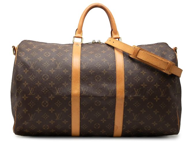 Louis Vuitton Marrom Monogram Keepall Bandouliere 50