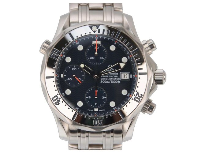 Omega Seamaster Professional 300 Chronograph 2598.80 Blue Dial Automatic 41.5mm Black Silver hardware
