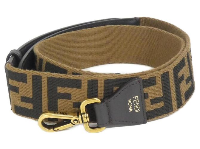 Cinto Fendi Strap You em couro de bezerro Marrom