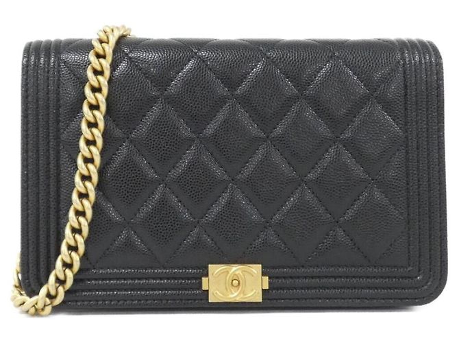 Catena per portafoglio Chanel Boy Line AP1117 Black Nero