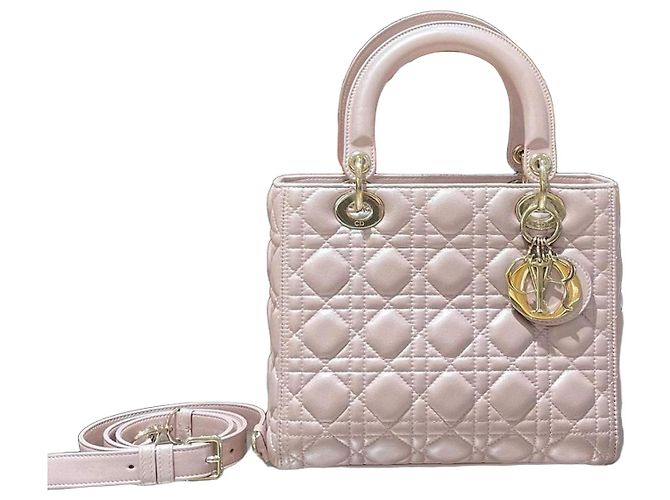 Bolsa de pele de ovelha Dior Rosa