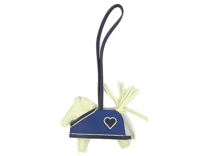 Hermès Charm per borsa Hermes Rodeo Robeo Coeur PM Blu Giallo