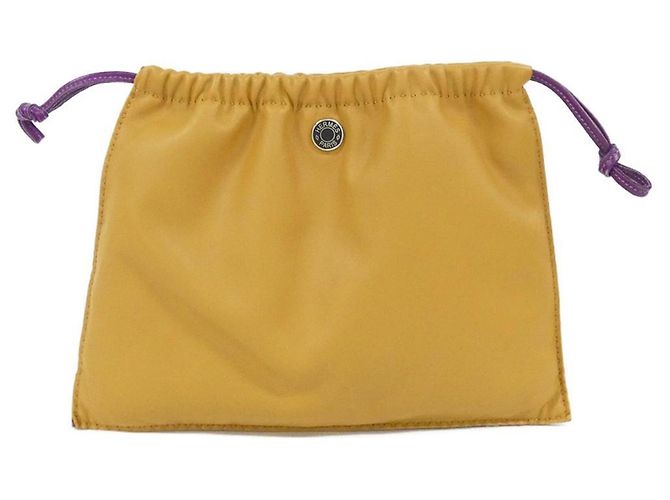 Hermès Hermes Piro Handtasche Pouch Beige Lila