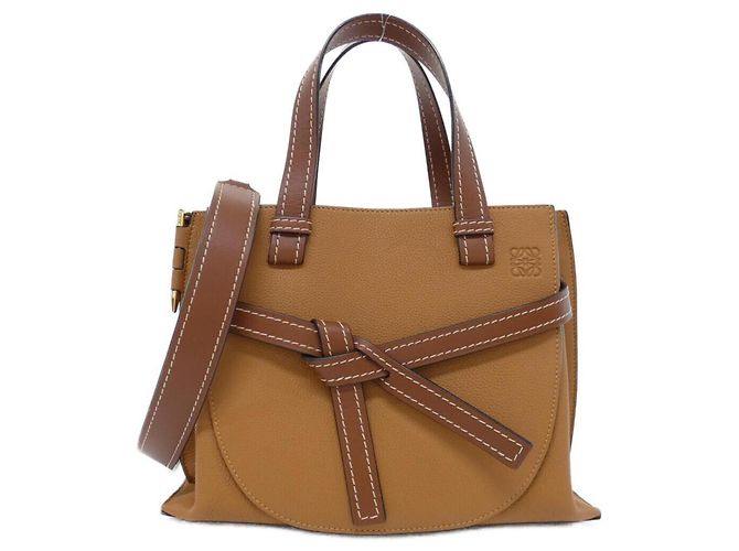 Loewe Gate Top Handle Small Handbag Brown