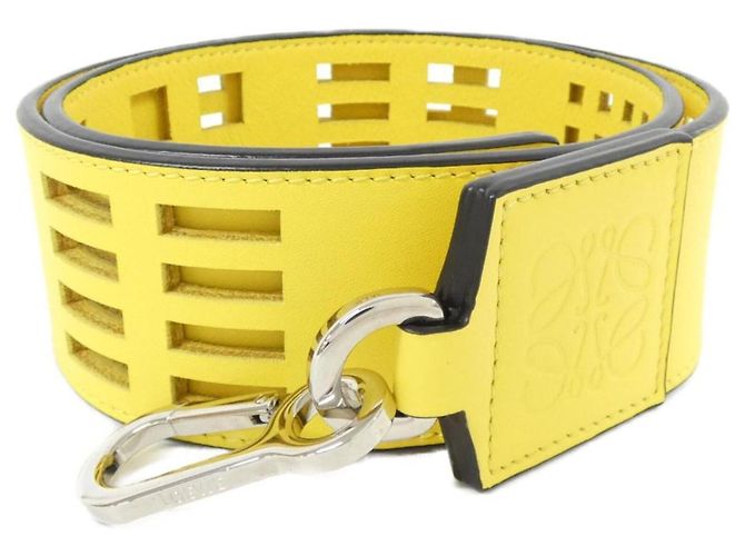 Pulseira de couro amarela Loewe Amarelo