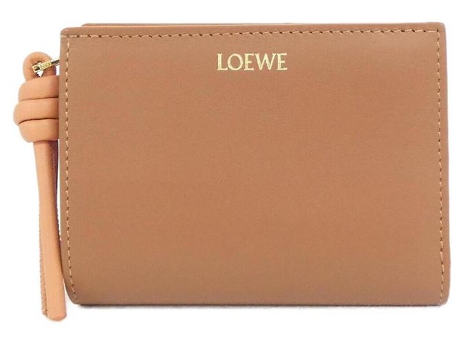 Cartera compacta Loewe Knot Castaño