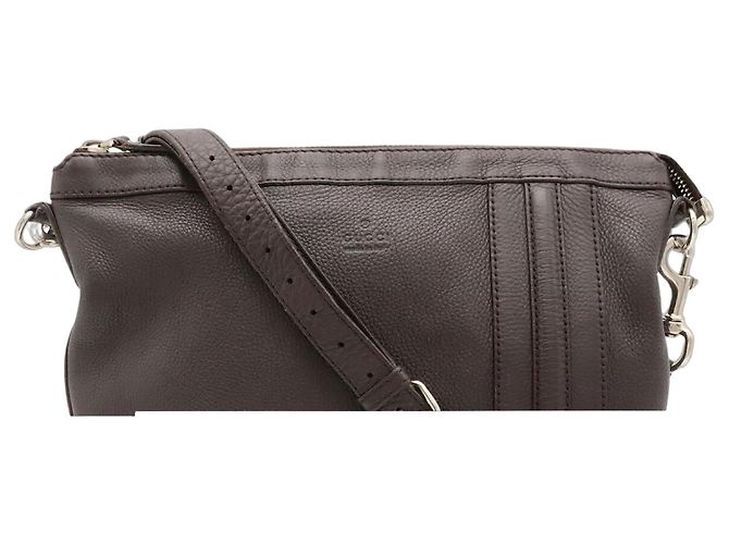 Borsa a tracolla Gucci in pelle marrone scuro