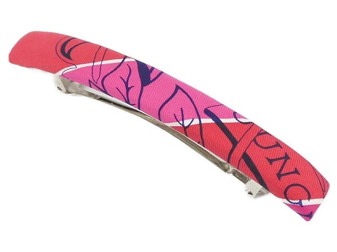Hermès Accessorio per capelli fermaglio Hermes Jungle Love Rainbow Eclipse GM Rosa