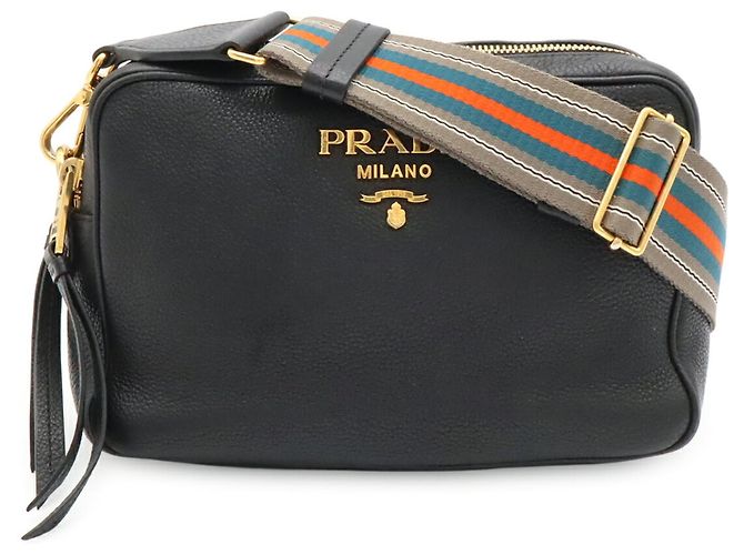 Borsa a tracolla Prada Vitello Daino Nero
