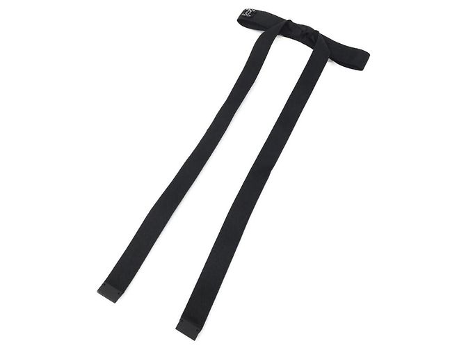 Barrette de seda Chanel preta Preto