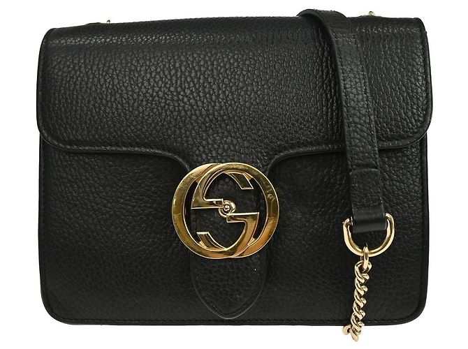Gucci Interlocking Leather Small Noir