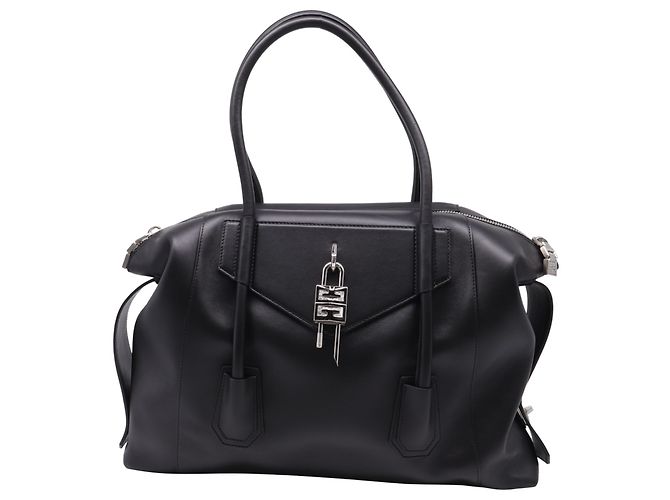 Sac cabas Antigona Lock Soft Medium en cuir noir Givenchy