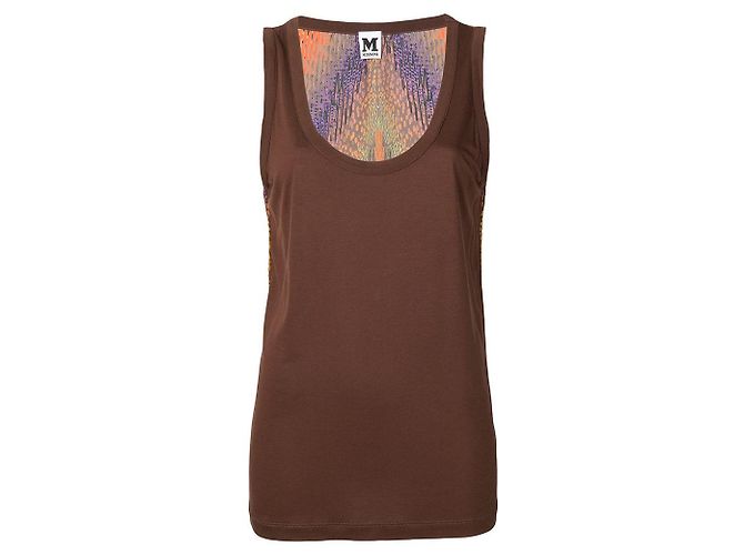 Top sin mangas de dos tonos Missoni Castaño