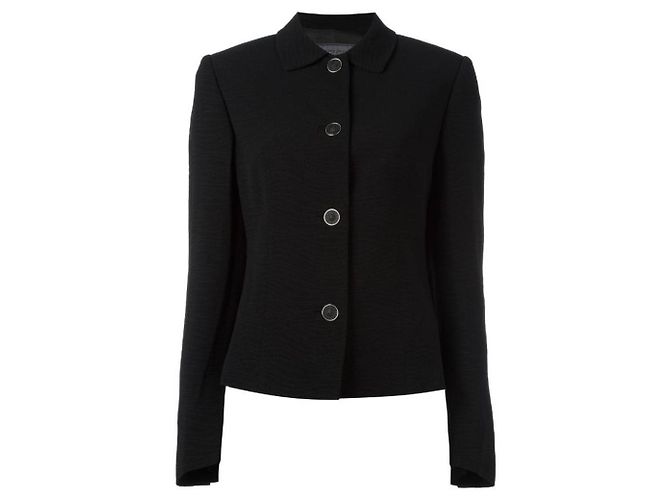 Versus Versace Embossed Viscose Jacket Black