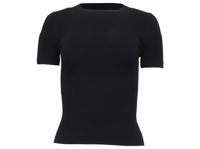 Alexander Wang Stricktop mit Cut-outs aus schwarzer Viskose
