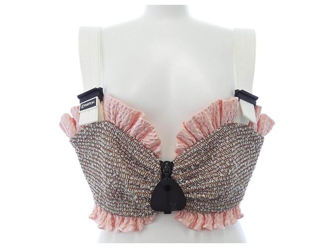 Top Louis Vuitton Marrom Prata Rosa