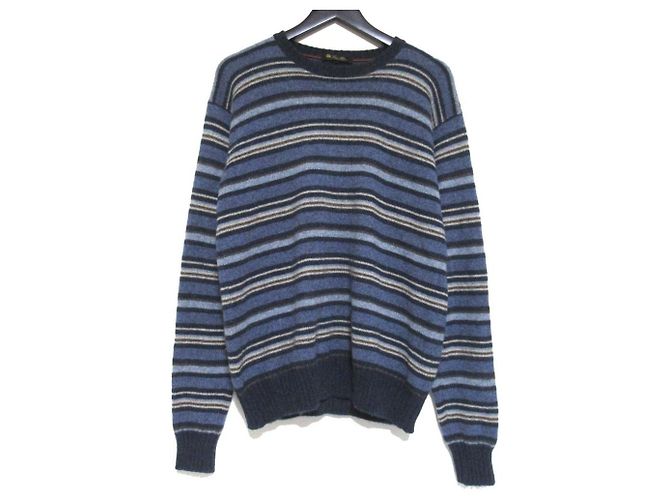 Autre Marque Loro Piana Strickpullover aus 100% Kaschmir Blau