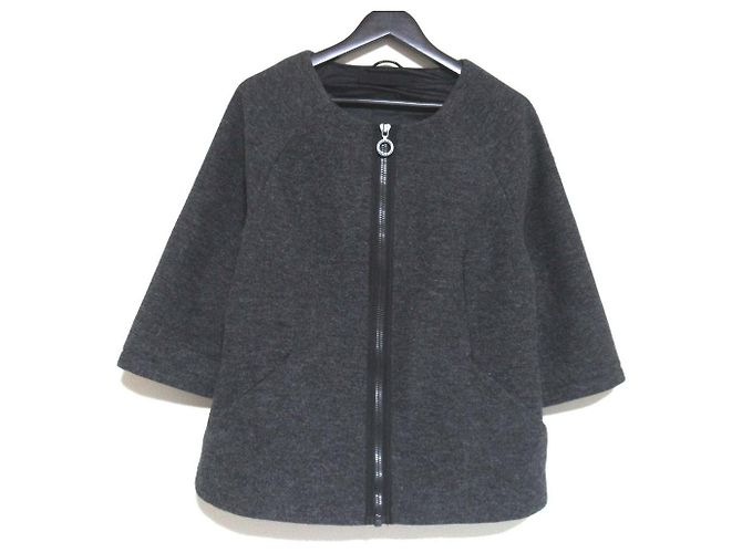 Autre Marque Giacca Goldbergh Bonded senza collo Marrone Grigio antracite