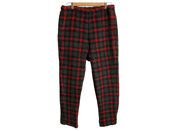Autre Marque BEAMS BOY MAPEL Boa Fleece Check Easy Pants Rot