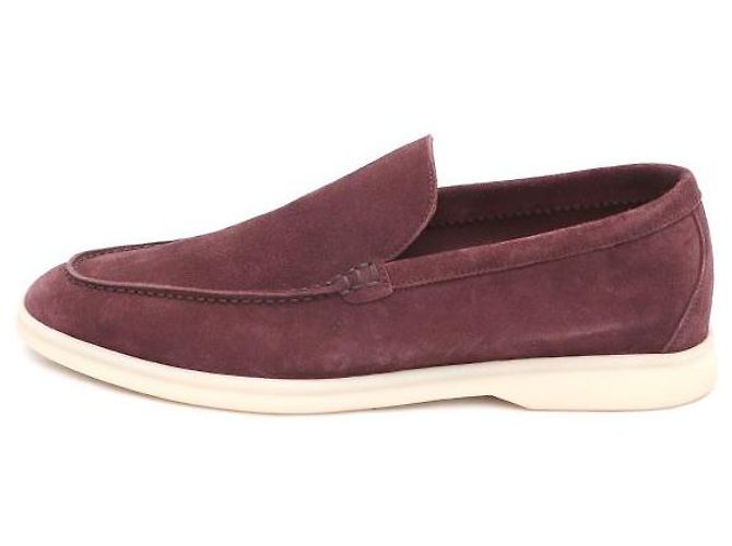 Loro Piana Suede Summer Walk Loafer Rot