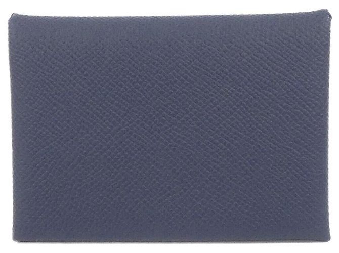 Hermès Hermes Calvi Duo Coin Case Blue