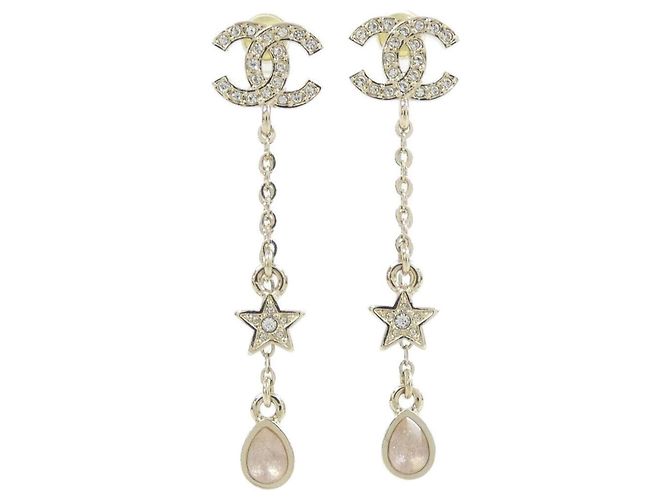Orecchini a lobo Chanel ABG898 Oro e Rosa D'oro