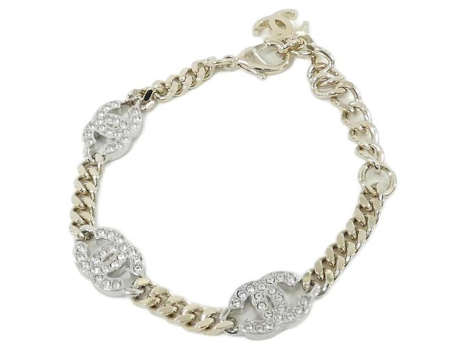 Chanel AB6442 Charm-Armband Silber Golden