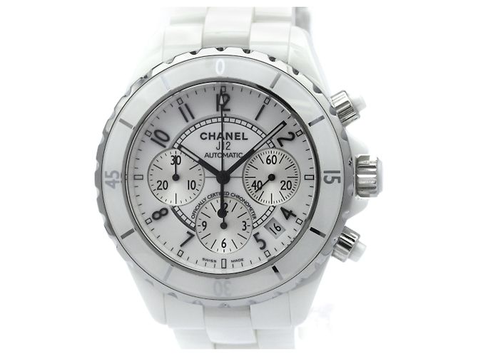 CHANEL J12 Chronograph Ceramic Automatic Mens Watch H1007