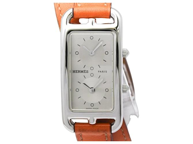 Hermès Orologio Hermes Cape Cod Deux Zones Steel Double Tour CC3.210 