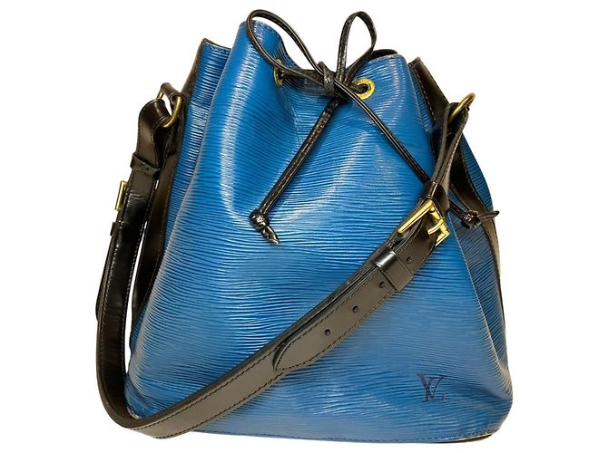 Noe Borsa a Spalla Louis Vuitton Petit Noé Nero Blu