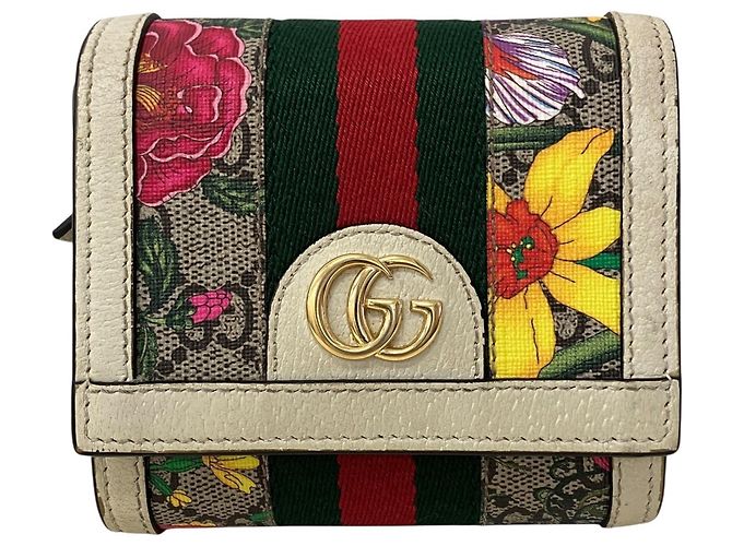 Portafoglio compatto Gucci Ophidia Multicolore
