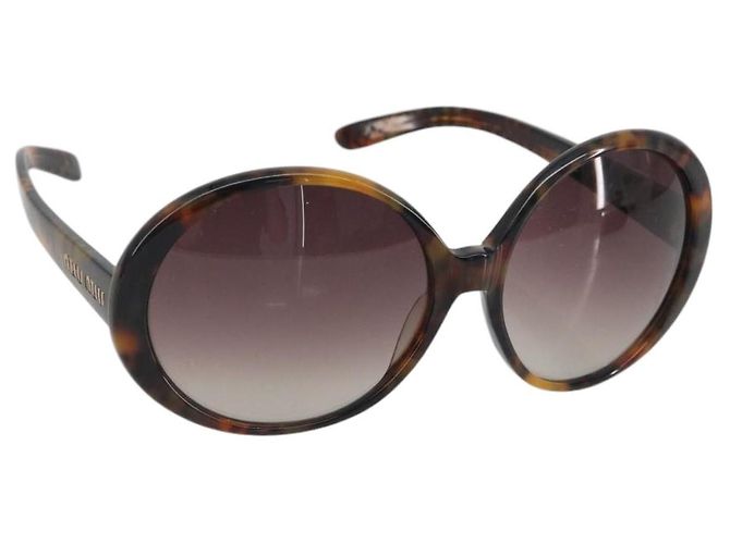Miu Miu Tortoise Pattern Sunglasses Plastic Brown Auth BA14256