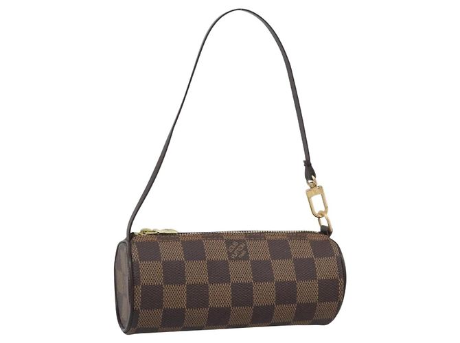 LOUIS VUITTON Damier Ebene Papillon Pouch LV Auth 194694V