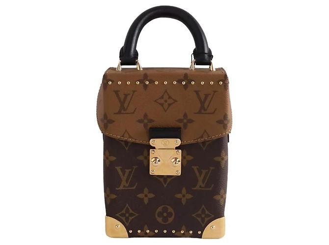 Petite Malle Louis Vuitton Camera Box Borsa a tracolla marrone pelle