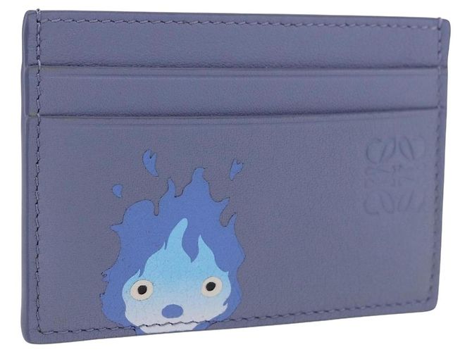LOEWE x Studio Ghibli Howl's Moving Castle Calcifer Card Case Blue Auth 167486SM
