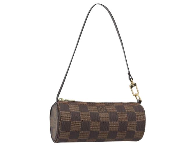 LOUIS VUITTON Damier Ebene Papillon Pouch LV Auth 193550V